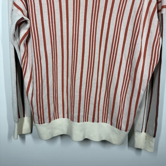 Club Monaco Birdseye Stripe V-Neck Sweater - Picture 3 of 11